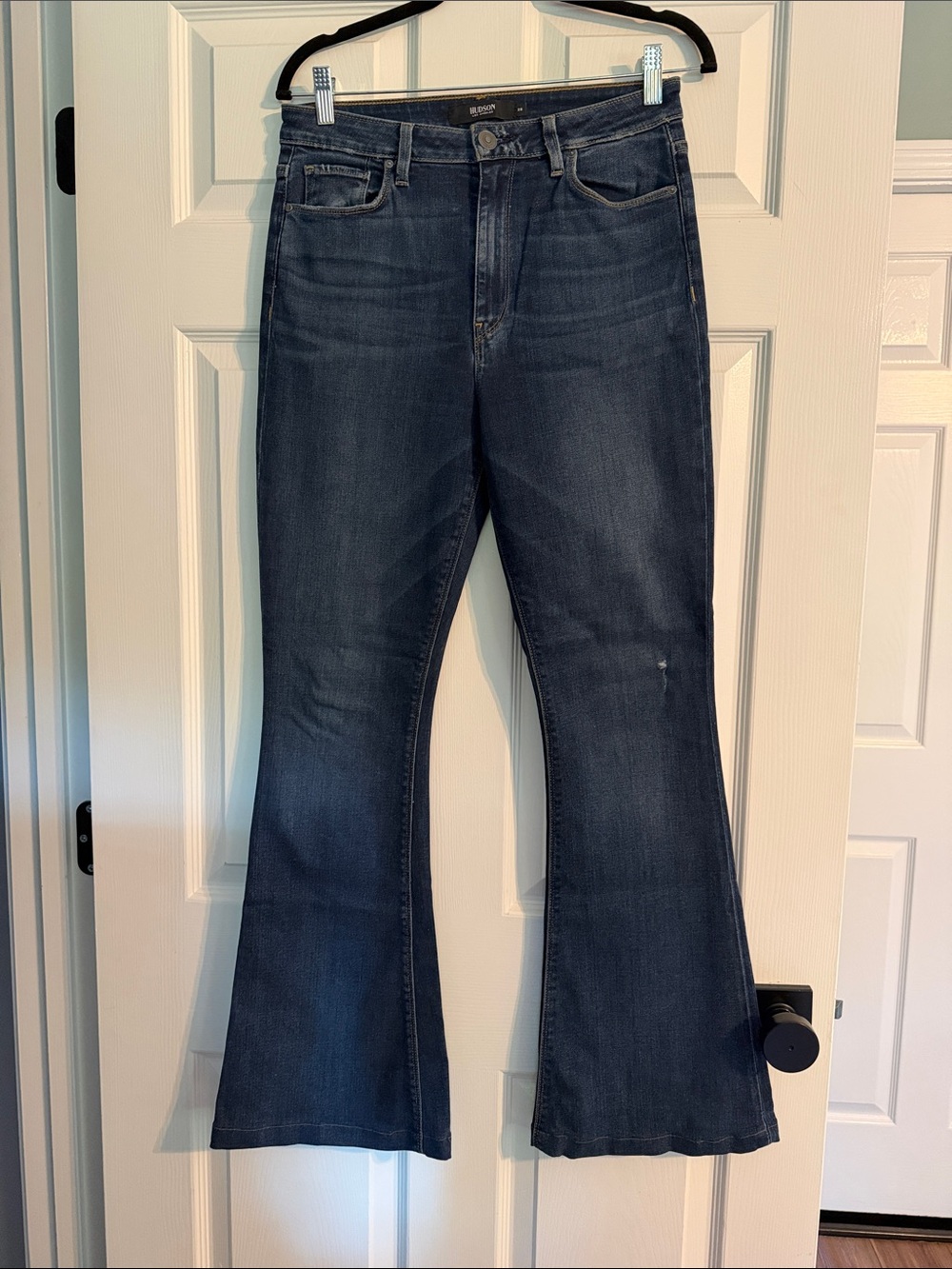 Hudson Jeans Dark Indigo Flare Wide-Leg Jeans